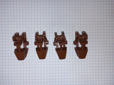 4 Bionicle Lego 32475 Brown Foot Feet Vahki style Genuine Lego Parts Ships Free
