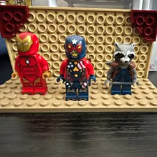 LEGO Minifigure Lot of Iron Man, Rocket Raccoon, Justin Hammer