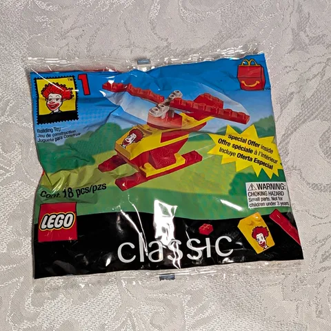 LEGO Classic McDonald’s Promo Polybag 1999 Vintage 1, 2, 3, 4, 1, 2 Set