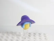 LEGO Dark Purple Witch Hat w/ Light Blue Hair Minifig I12