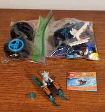 LEGO LOT 70007, 30266 Legends of Chima Eglor's Twin Bike Sykor's Ice Cruiser EUC
