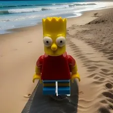 LEGO Dimensions The Simpsons Bart Simpson Minifigure Only 71211 FREE shipping