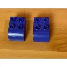 LEGO Duplo Purple 2x3 Curved Slope Brick 2302 Replacement Pieces Lot of 2
