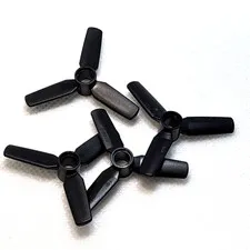 LEGO Parts - Black Propeller 3 Blade 5 Diameter - No 77099/92842 - QTY 4