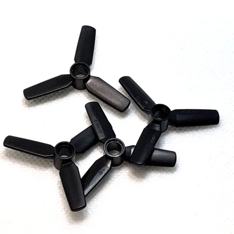 LEGO Parts - Black Propeller 3 Blade 5 Diameter - No 77099/92842 - QTY 4