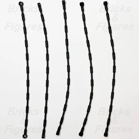 LEGO® Black Flexible Hose 21L Accessory Part Climbing Grips 2630 6440995 x 5