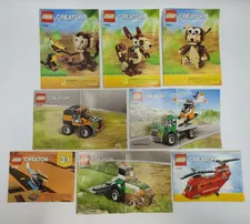 LEGO Creator Instruction Booklet Only Replacement Lot Plane Helicopter Transport