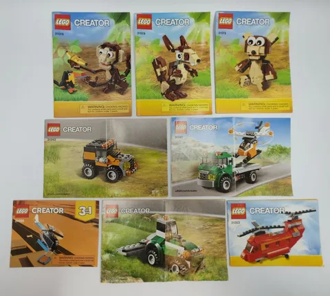 LEGO Creator Instruction Booklet Only Replacement Lot Plane Helicopter Transport