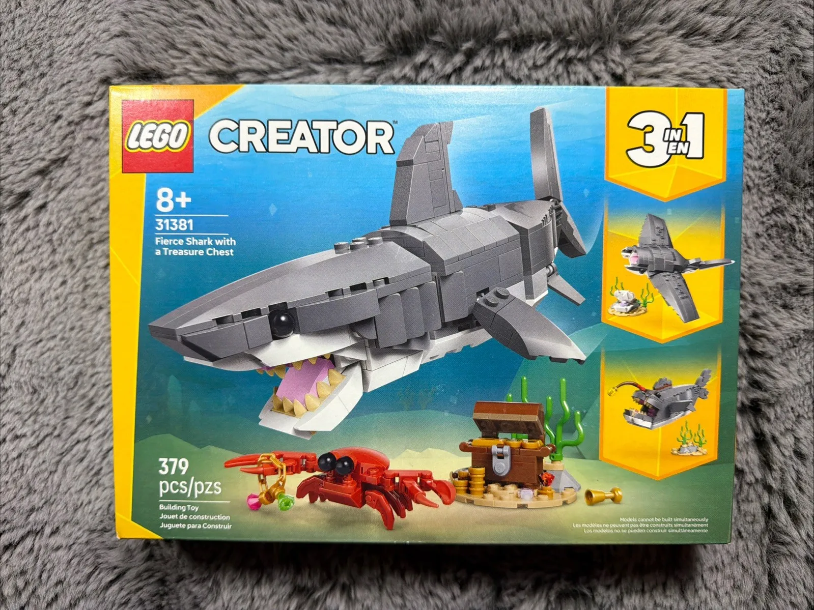 LEGO Creator 31381 Fierce Shark with a Treasure Chest Building Toy 