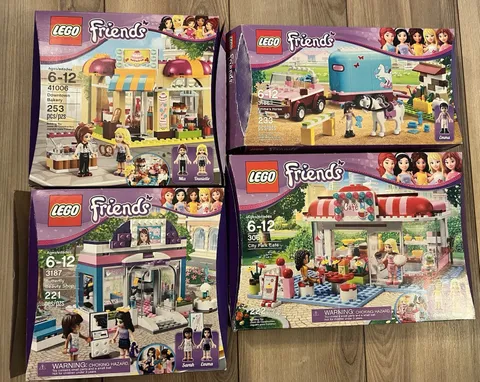 Lot Of 4 Lego Friends Sets 3061 3186 3187 41006 100% Complete Heartlake City