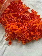 LEGO- NEW- #2423  ORANGE-PLANT LEAVES 4 X 3 -10 PIECES