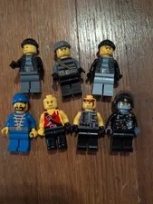 Huge Lot 7 LEGO Minifigure Lot Includes Crooks, Dino Island, Pirates