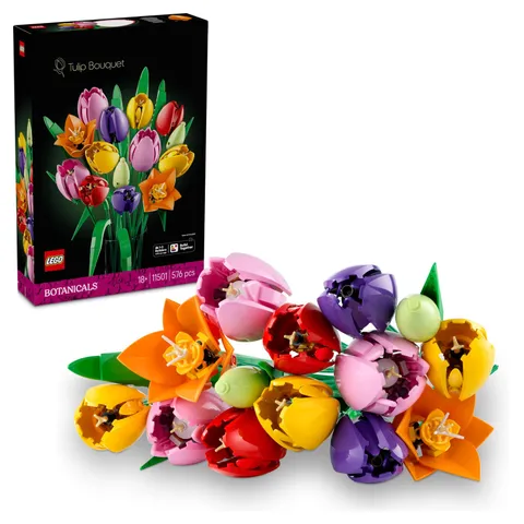LEGO Botanicals Boeket Met tulpen – Kunstbloemen Bouwpakket voor Volwassenen – M