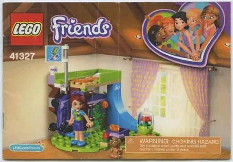 Lego Friends Mia's Bedroom (41327) Instructional Manual Booklet Only 