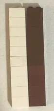Lego 1x2 Brick Bricks Lot Of 20 Toy Toys Pieces Parts 2 Pegs White And Brown