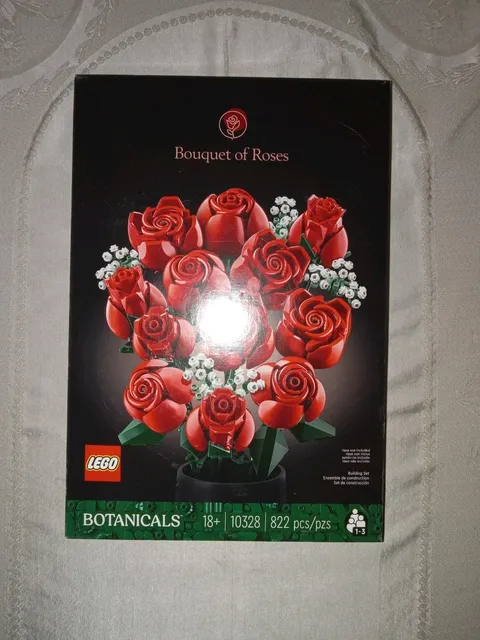 LEGO Bouquet of Roses 10328 Red Botanical Complete Set 822 Pcs NIOB