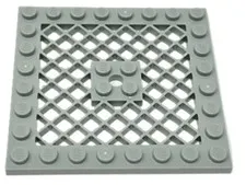 Lego NEW Light Blue Gray PLATE Modified 8 x 8 Lattice Center Hole Part 4151 LG2