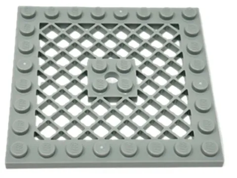 Lego NEW Light Blue Gray PLATE Modified 8 x 8 Lattice Center Hole Part 4151 LG2