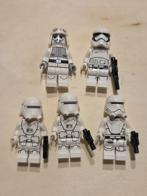 LEGO Star Wars First Order Stormtroopers lot of 5 w/ Weapons