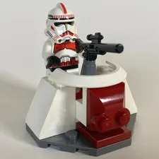 LEGO Star Wars Coruscant Guard Shock Trooper sw0091 w/ Turret & Blasters 7655