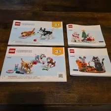 Lego Creator Instruction Manual Booklet Lot Of 4 Holiday And Dogs 31137 40571
