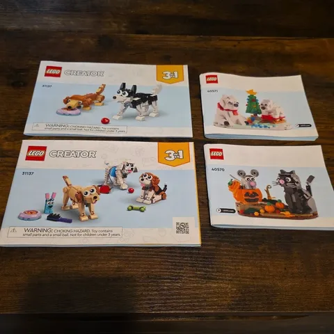 Lego Creator Instruction Manual Booklet Lot Of 4 Holiday And Dogs 31137 40571