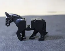 LEGO 10352c01pb02 Black Horse  Movable Legs, Red Eyes, LOTR Ringwraith