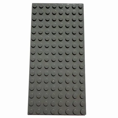 LEGO LIGHT BLUISH GRAY 8 X 16 STUD Baseplate 2.5” X 5” PIECE #3865 94238