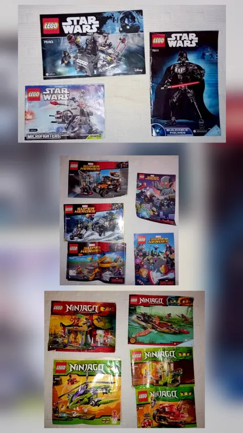 Sets Lego Star Wars, Lego Ninjago, Lego Marvel
