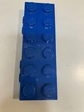Lego Pencil Case Brick Box Mini Figure Storage Plastic Holder Blue