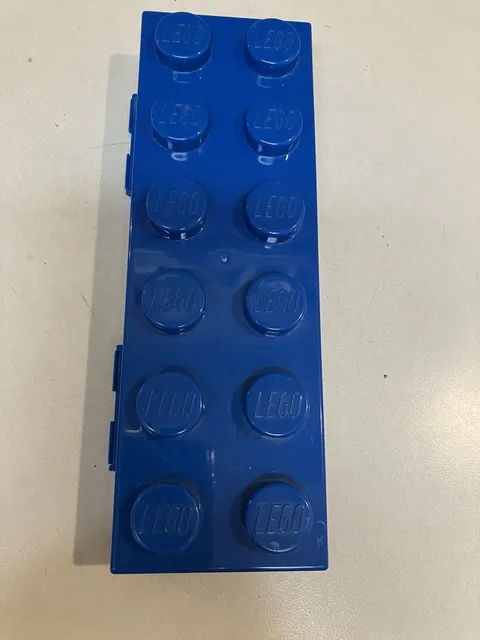 Lego Pencil Case Brick Box Mini Figure Storage Plastic Holder Blue
