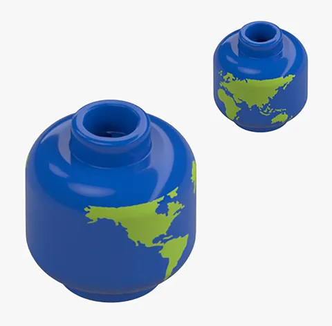 New LEGO Earth Globe Minifigure Head Blue World Map space planet 31378 6589143
