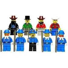 LEGO Western Minifigures Lot 9pcs Vtg 1996 Fort Legoredo 6769 6762 Cavalry Auth