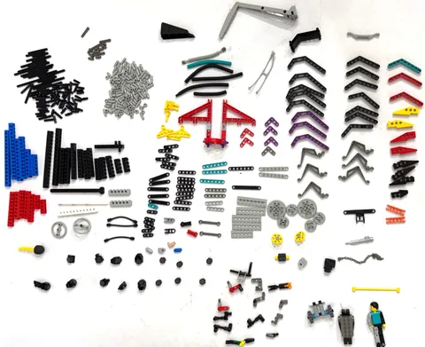 Vintage LEGO Technic Parts Lot - 8456 Fiber Optic Multi Set Beams Gears Wings