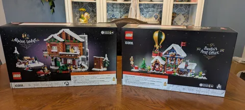 LEGO Icons Lot:  Alpine Lodge (10325) & Santa's Post Office (10339) New Retired