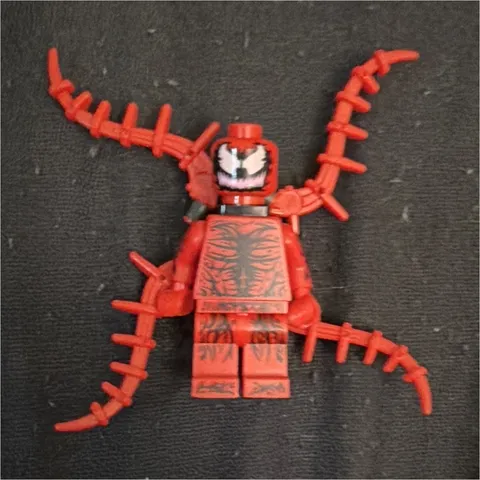 LEGO Marvel Carnage Minifigure w/ Red Symbiote Tentacles Spider-Man 6+