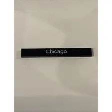 Lego Chicago Pattern Tile 1x8 Black #4162pb165 Set #21033 Chicago
