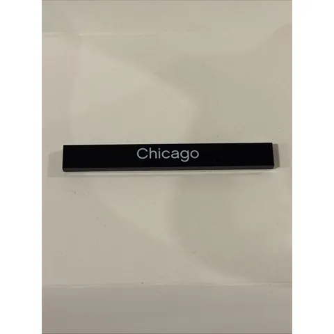 Lego Chicago Pattern Tile 1x8 Black #4162pb165 Set #21033 Chicago