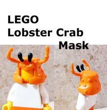 New LEGO Lobster Mask Orange BIG EYES Crab Cakes Head Part Big Statement LOVE