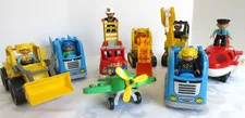 Lego Duplo Lot Vehicles, Cars, Fire Truck, Construction DOZER, PLANES, TRAILER 1