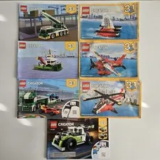 Lot Of 7 LEGO CREATOR INSTRUCTION MANUALS ONLY  #31057 #31103 #31113