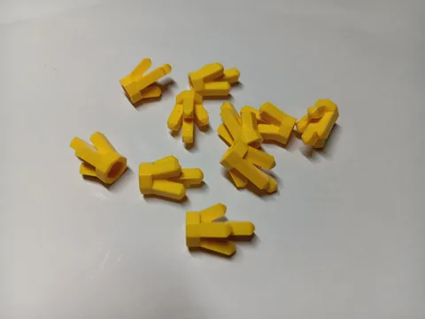 LEGO BULK LOT OF 10 YELLOW ROCK 1X1 CRYSTAL 5 POINT #52