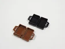 LEGO Lot of 2 Suitcase Briefcase Accessory Minifig Reddish Brown Black I2
