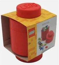 STORAGE BRICK 1 KNOB 1x1 lego legos red round organizer tub single NEW
