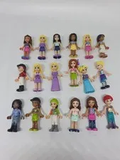 LEGO Friends Black & Brown Minifigures people lot of 18