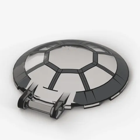 LEGO® Dish, Decorated: 18675pb02 - Transparent Black - Used