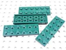 LEGO Lot of 4 Dark Green 2x6 Plates BO