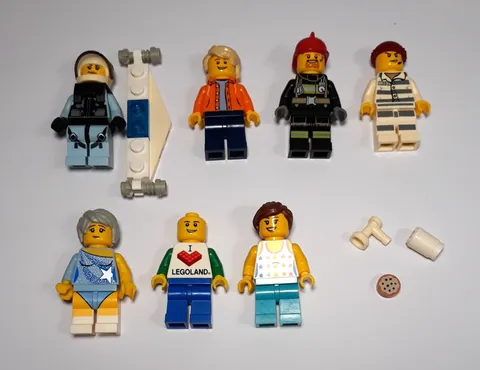 LEGO City Minifigure Lot (7) with Accessories – Workers & City Characters
