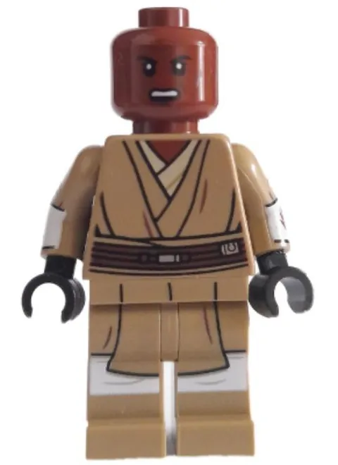 LEGO® Minifig sw1205 - Mace Windu (Dark Tan Legs, Open Mouth, Printed Arms)