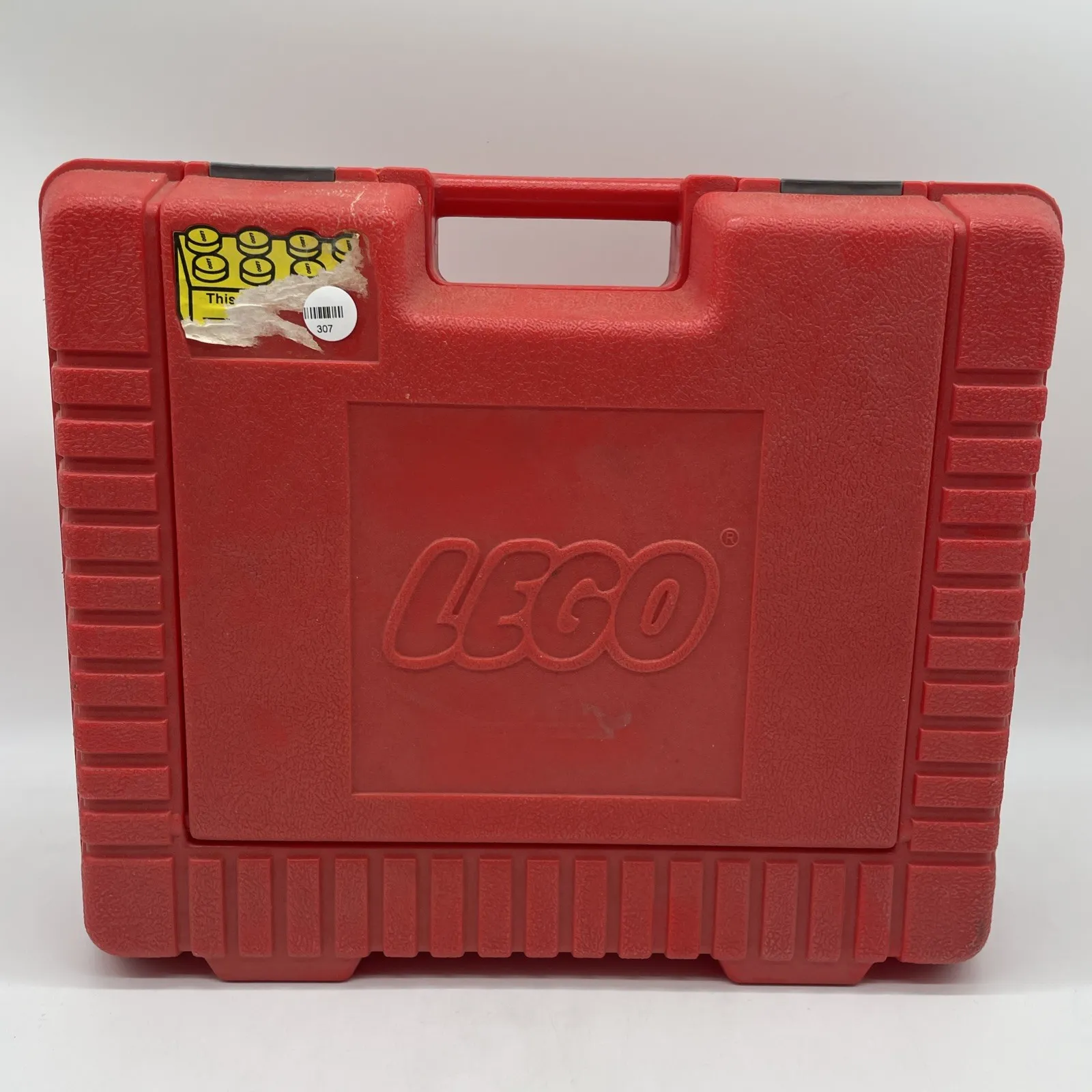 Vintage 80s Lego Red Hard Plastic Storage Travel Carrying Case Box 1985 USA 14"